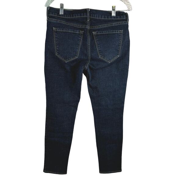 Old Navy Women's Size 10 Short Dark Wash Mid Rise Stretch Skinny Denim Jeans - Picture 2 of 10